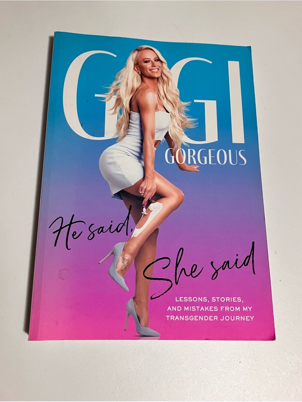 GIGI GORGEOUS "He Said, She Said" Paperback Memoir Transgender Journey Book